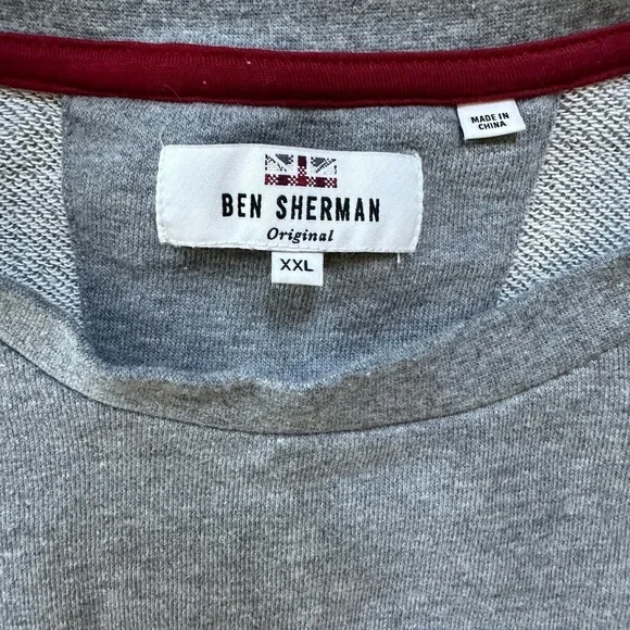 Ben Sherman Men’s Crewneck Sweatshirt Gray Large - Picture 5 of 6